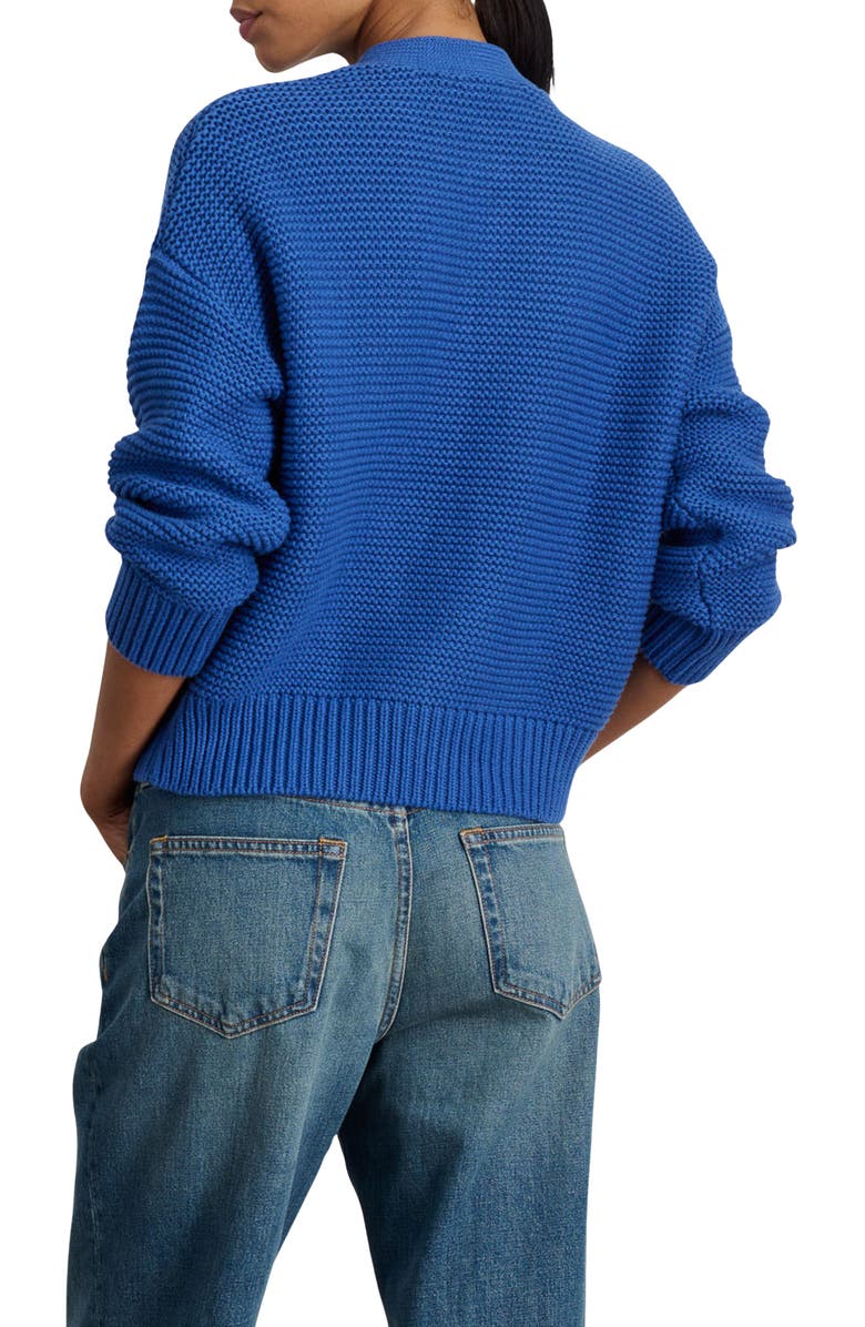 Alex Mill Chunky Cotton Cardigan, Alternate, color, Cosmic Blue