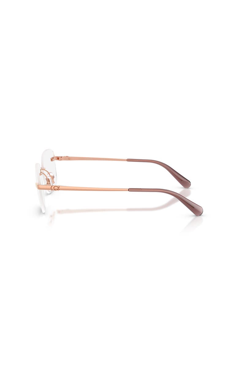 COACH 55mm Irregular optical glasses, Alternate, color, Rose Gold