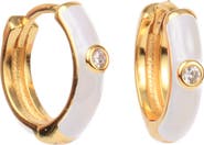 Color Shout Enamel Huggie Hoops