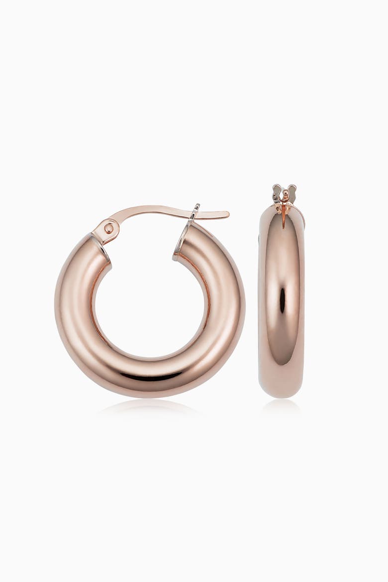 14K Gold Everything Bold Midi Hoops, Main, color, Rose Gold