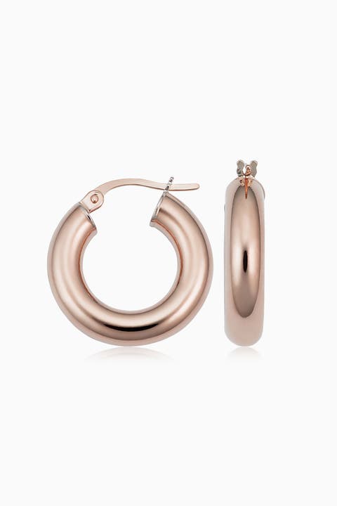 14K Gold Everything Bold Midi Hoops