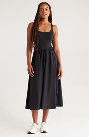 Zella Effortless Square Neck Midi Dress