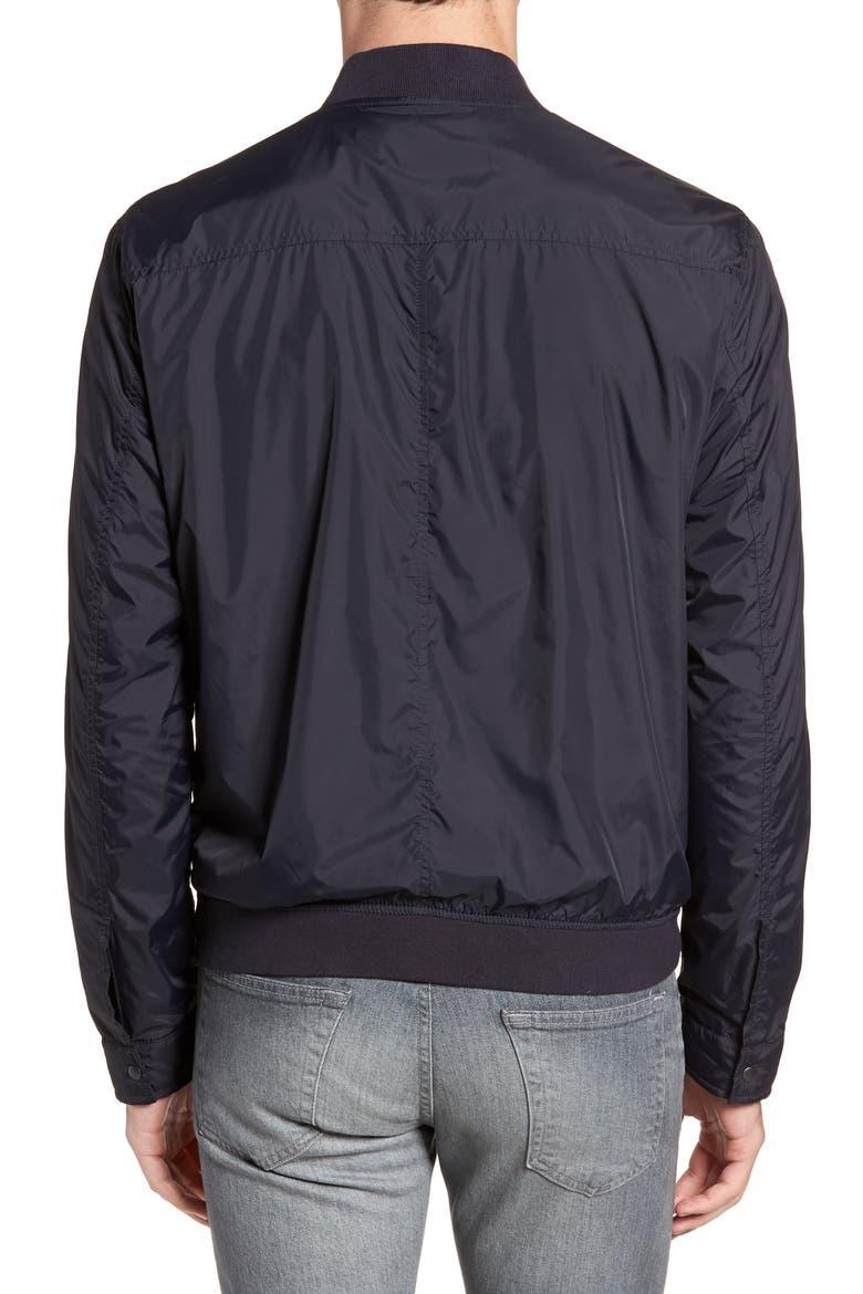Slim Fit Bomber Jacket, Alternate, color, MARINE