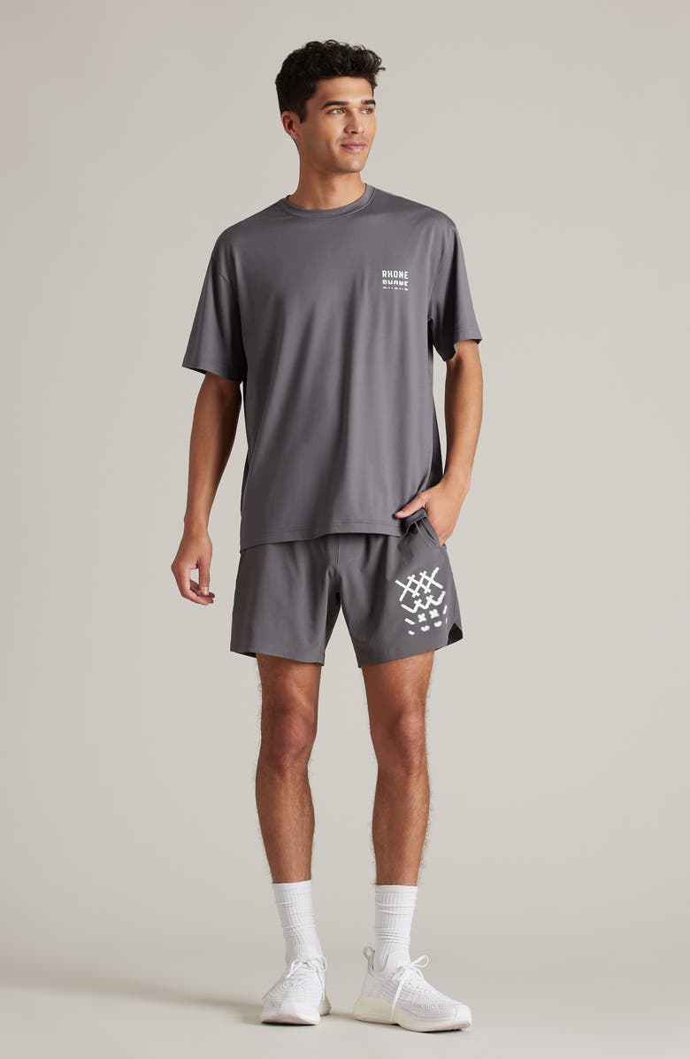 Rhone Base Training Shorts, Alternate, color, Gravel