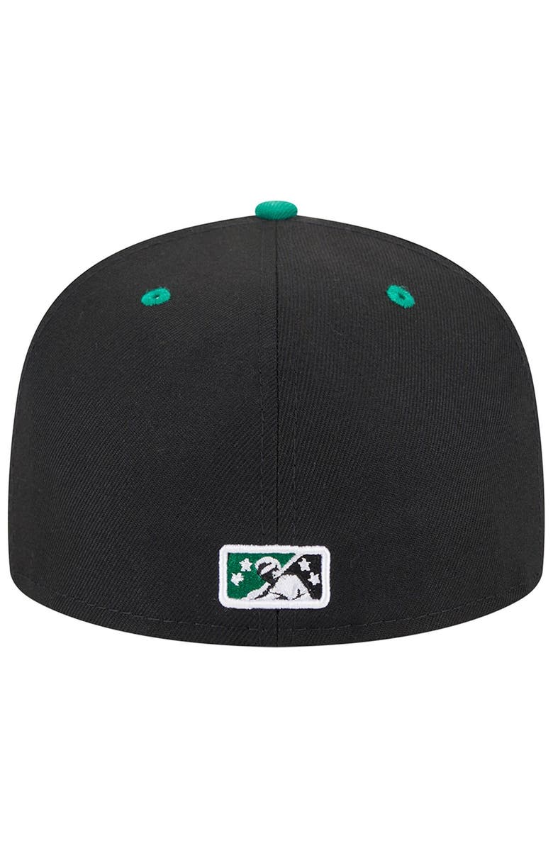 New Era Men's New Era Black Kannapolis Cannon Ballers Theme Nights Kannapolis Qs 59FIFTY Fitted Hat, Alternate, color, Black