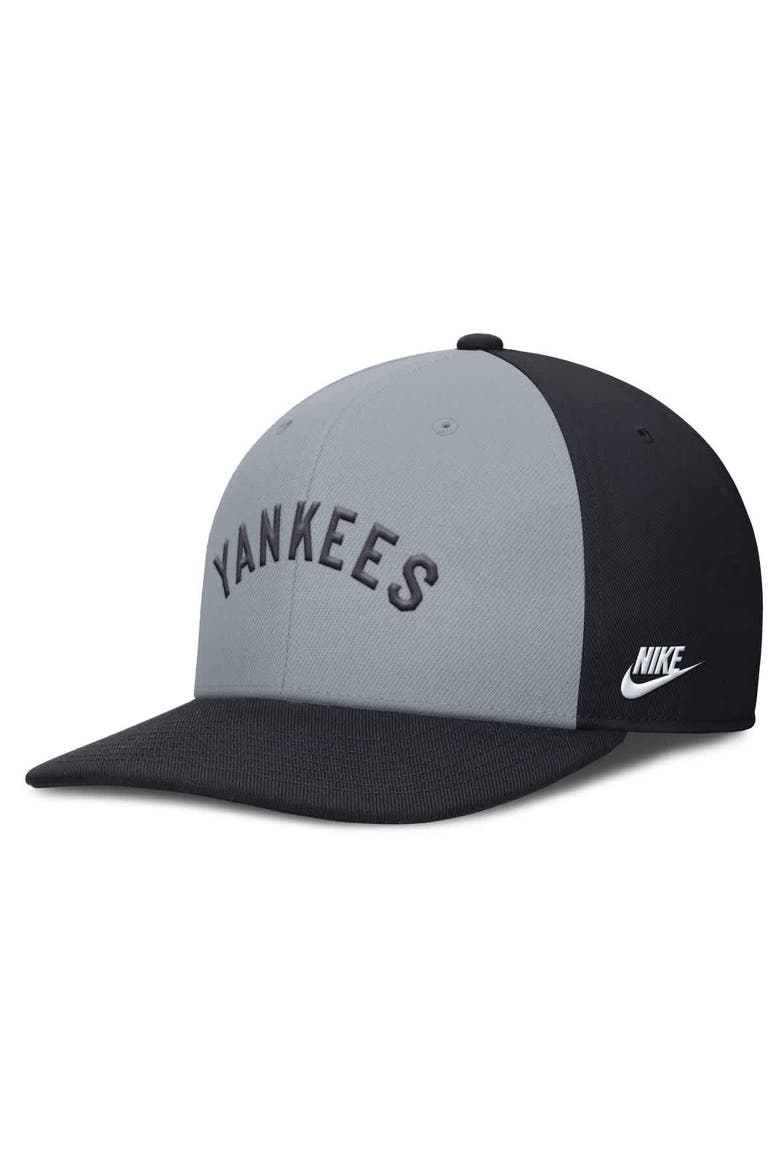 Men's Nike Gray/Navy New York Yankees Pro Performance Snapback Hat, Alternate, color, Gray