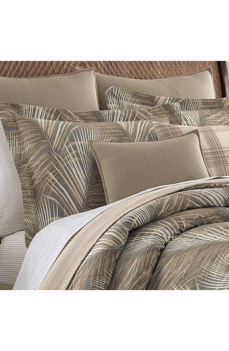Tommy Bahama Raffia Palms Comforter & Sham Set, Alternate, color, Pewter