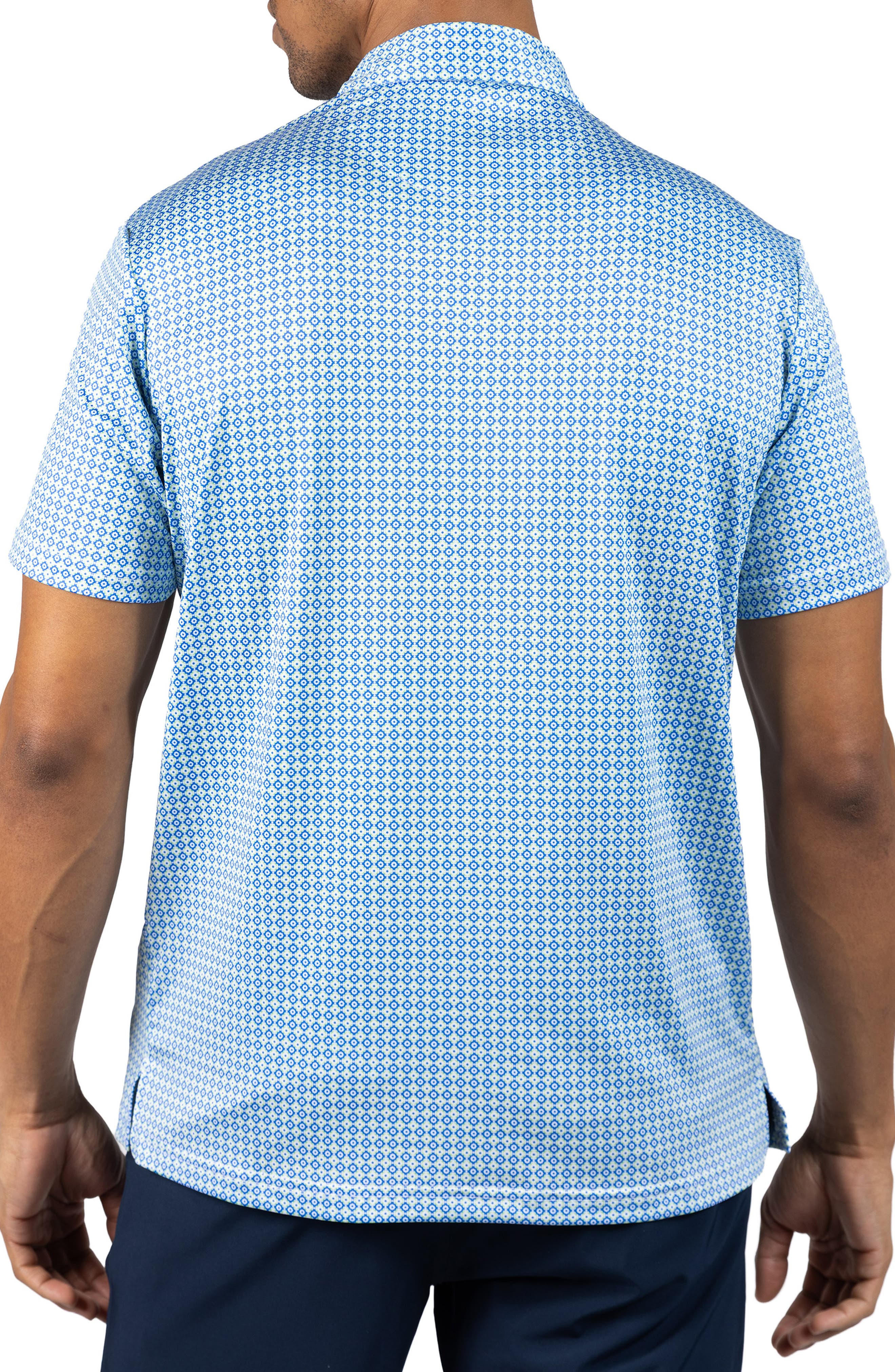 Micro Clover Print Performance Polo - image 2