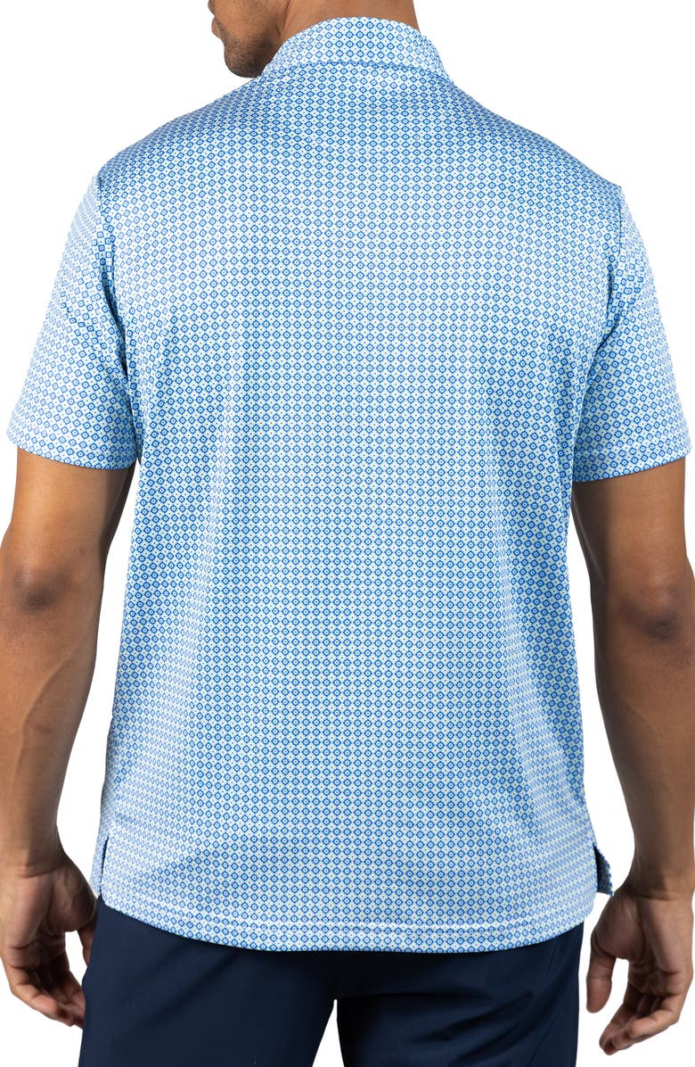 TailorByrd Micro Clover Print Performance Polo, Alternate, color, Green