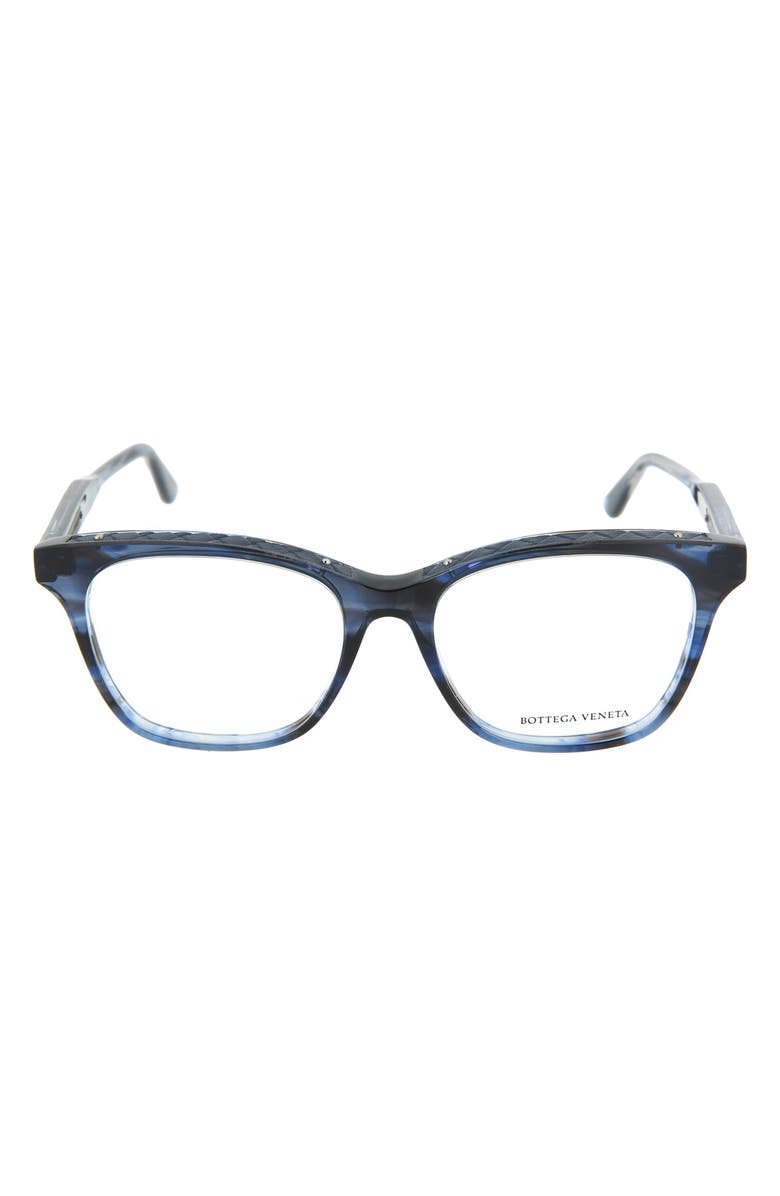 Bottega Veneta 51mm Rectangle Optical Frames, Main, color,