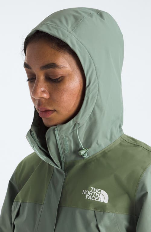The North Face Antora Waterproof Hooded Rain Jacket In Green