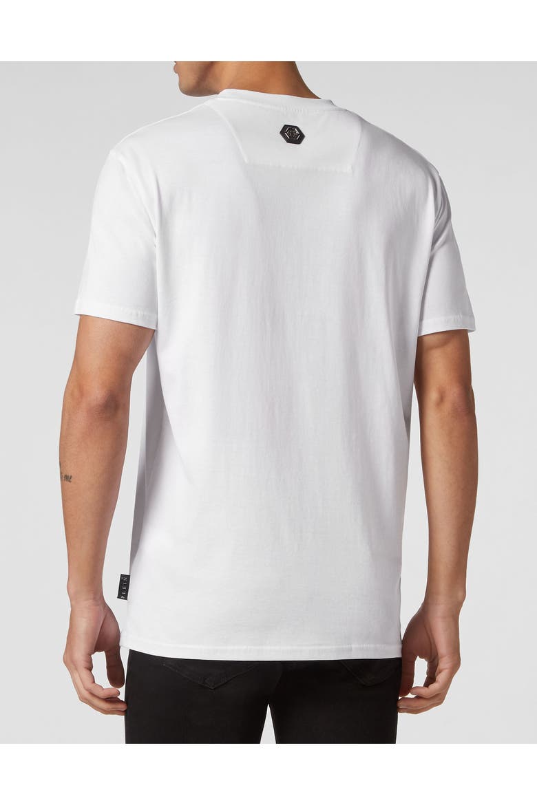 T-Shirt V-Neck Skull Men, Alternate, color, white