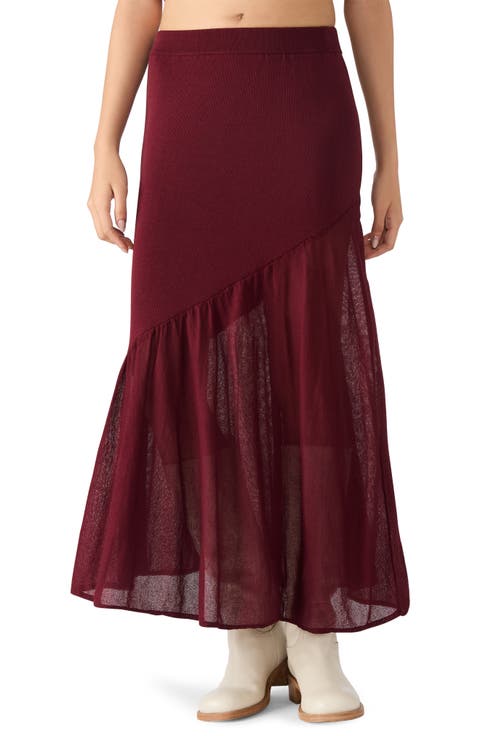 Aneira Asymmetric Knit Maxi Skirt