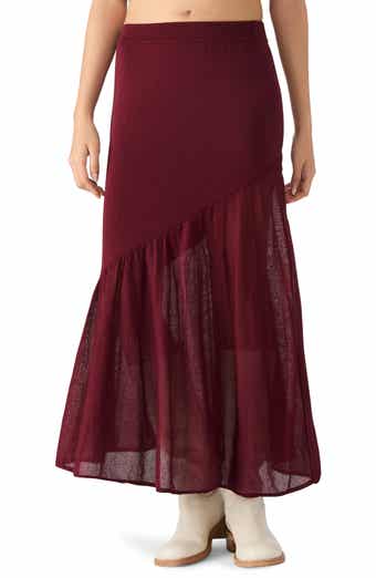 Steve Madden Aneira Asymmetric Knit Maxi Skirt