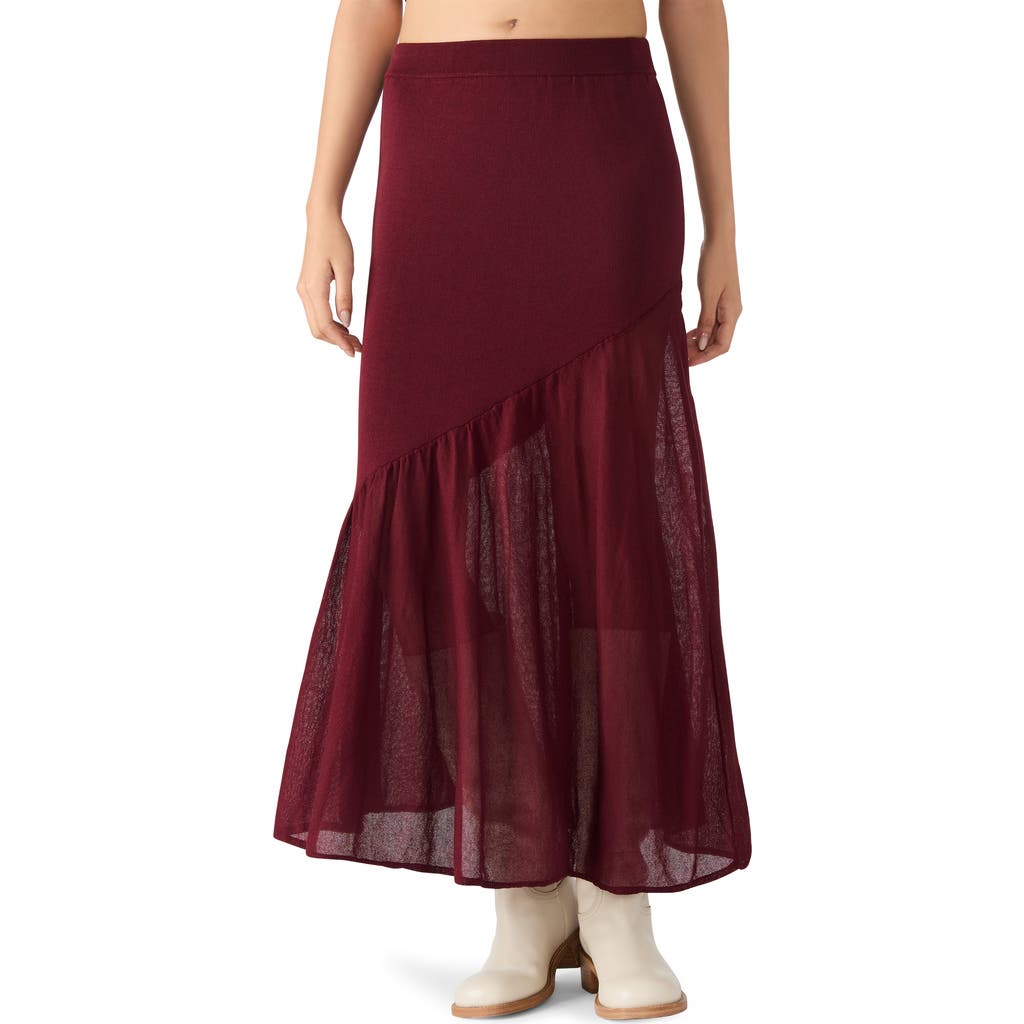 Steve Madden Aneira Asymmetric Knit Maxi Skirt In Multi