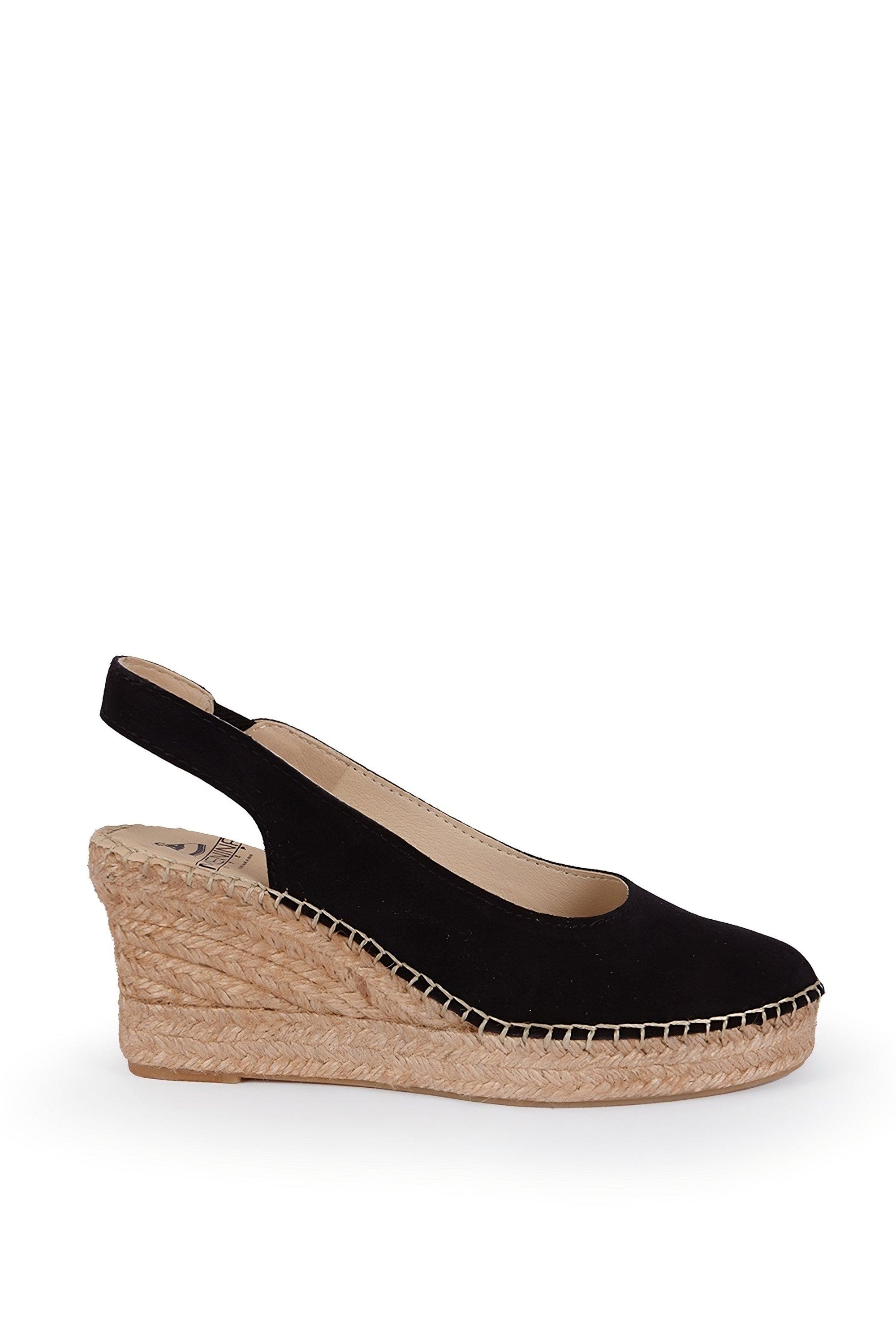 Menina Step Senorita Suede Wedge Espadrille In Black | ModeSens