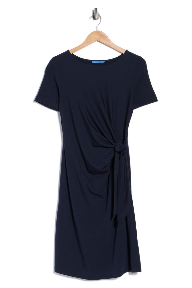Lenora Side Tie T-Shirt Dress, Alternate, color, NAVY