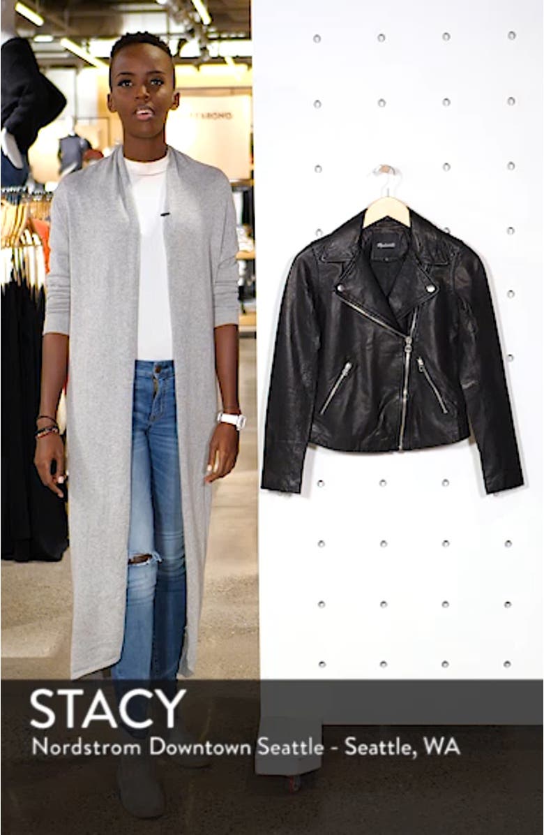 Washed Leather Moto Jacket, sales video thumbnail