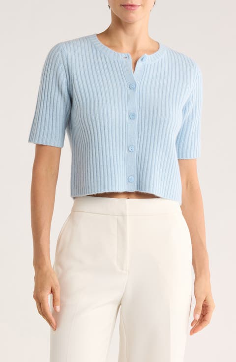 Short Sleeve Cashmere Cardigan