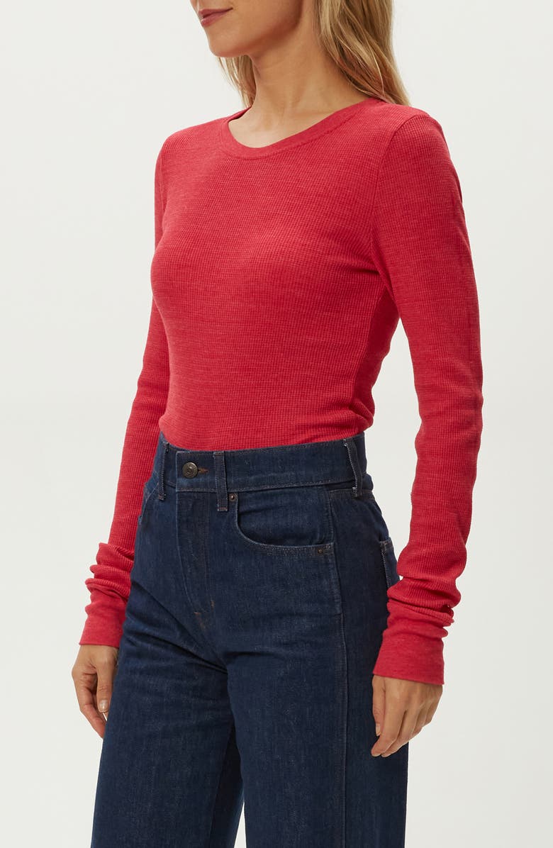 Michael Stars Juliet Long Sleeve Thermal Tee, Alternate, color, Poppy