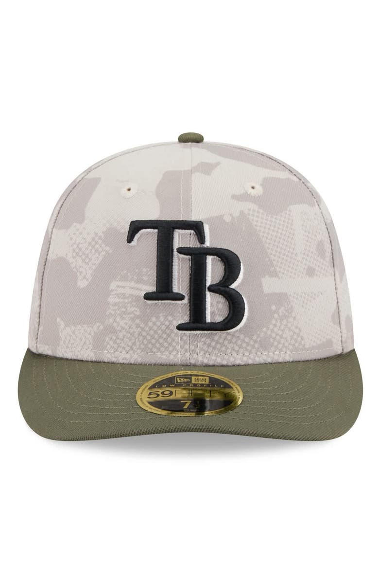 New Era Men's New Era Light Beige/Olive Tampa Bay Rays 2025 Armed Forces Day Low Profile 59FIFTY Fitted Hat, Alternate, color, Light Beige