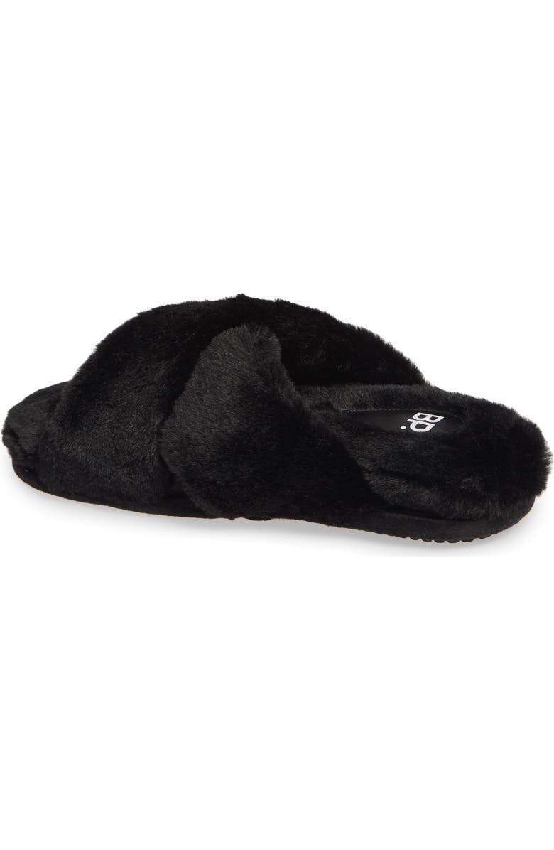 BP. Sophie Criss Cross Plush Bedroom Slipper, Alternate, color,