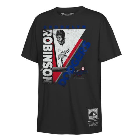 Youth Mitchell 
Ness Jackie Robinson Black Brooklyn Dodgers In the Zone Player Graphic T-Shirt