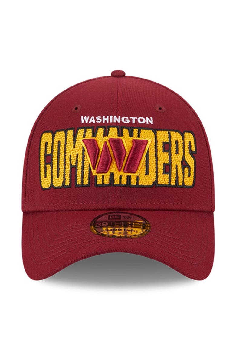 Men's New Era Burgundy Washington Commanders 2023 NFL Draft 39THIRTY Flex Hat, Alternate, color, Burgundy