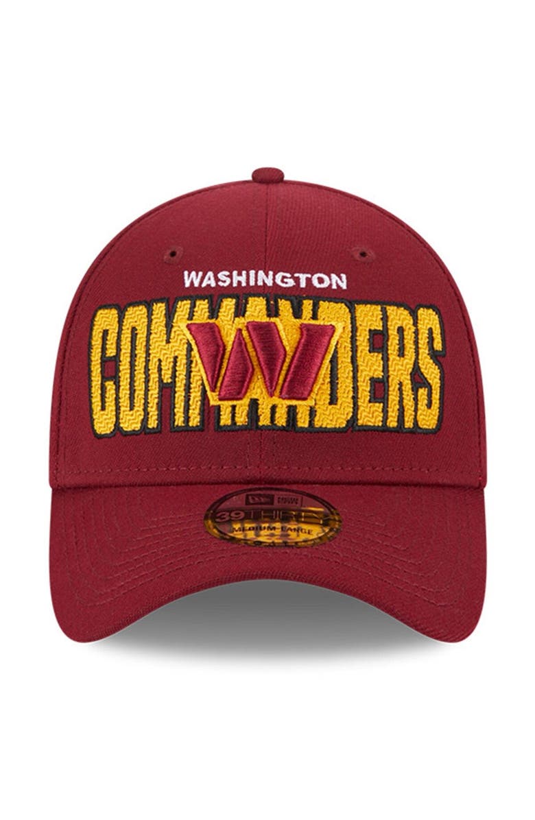 New Era Men's New Era Burgundy Washington Commanders 2023 NFL Draft 39THIRTY Flex Hat, Alternate, color,