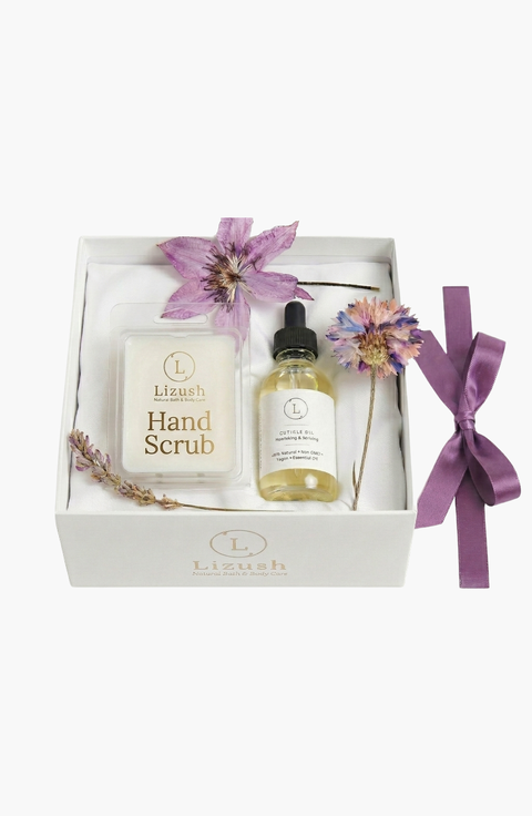 Hand Care Ritual Set Nail and Cuticle Oil Exfoliating Hand Scrub