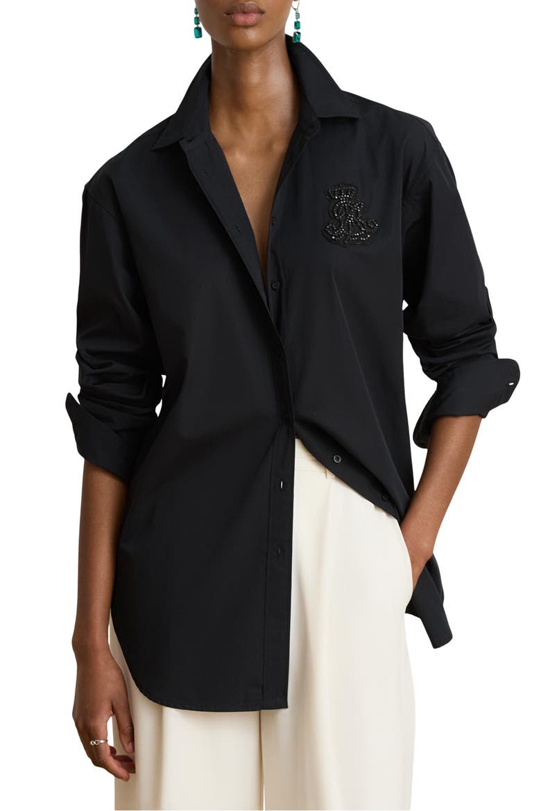 Kotta Cotton Shirt, Main, color, BLACK