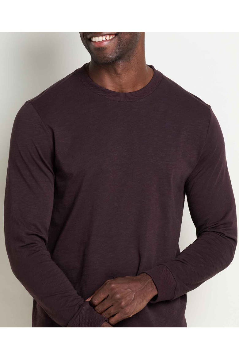 Men's Boundless Jersey Long Sleeve Crew, Alternate, color, Carob