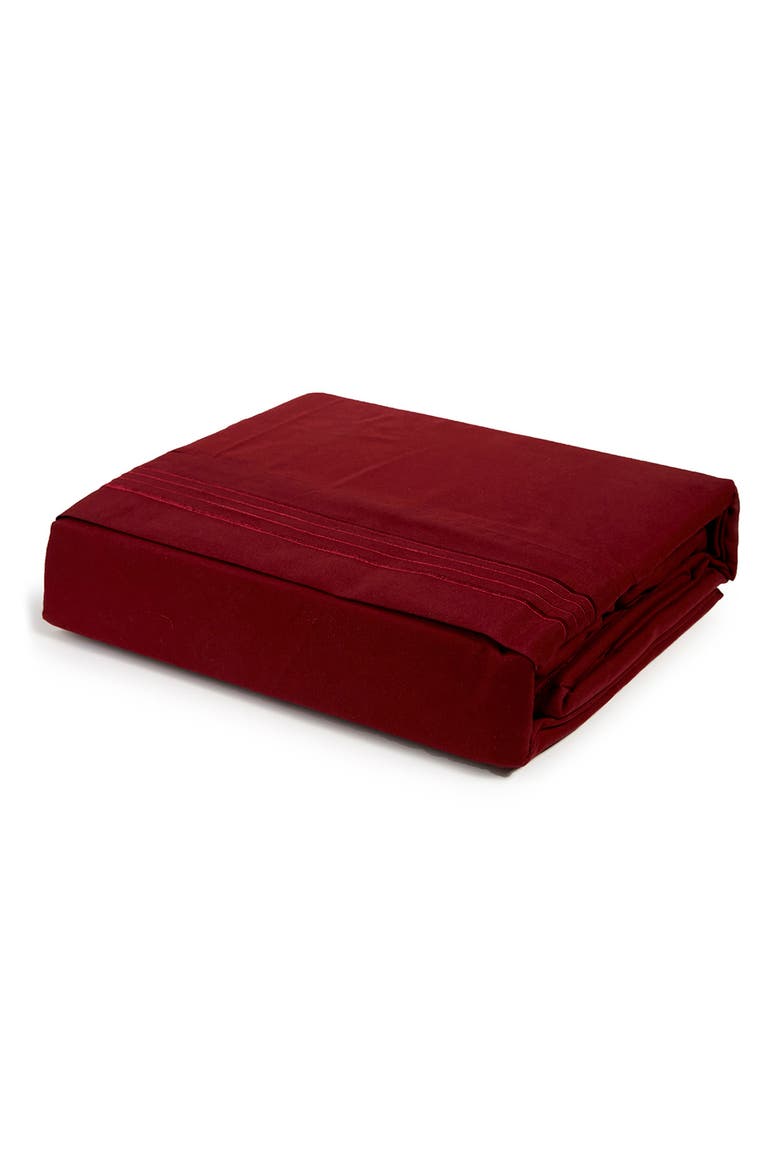 1800 Thread Count Standard Pillowcase - Set of 2, Alternate, color, BURGUNDY