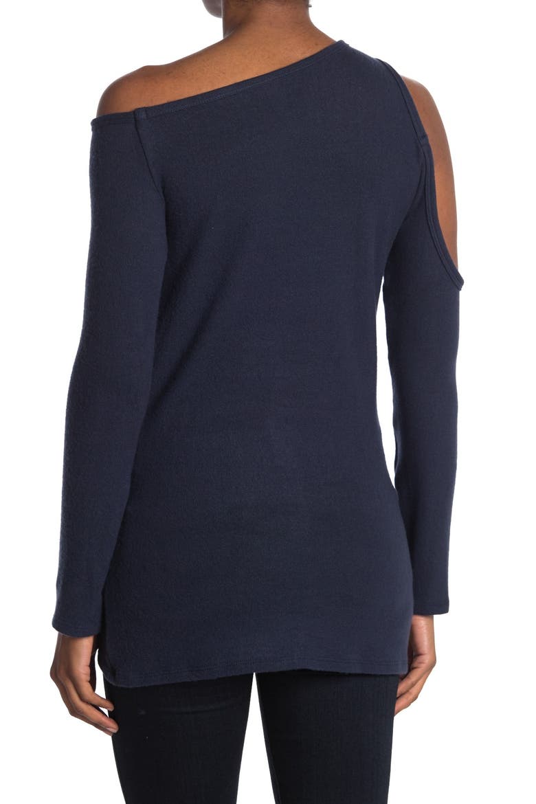 Tie Dye Cold Shoulder Top, Alternate, color, NAVY