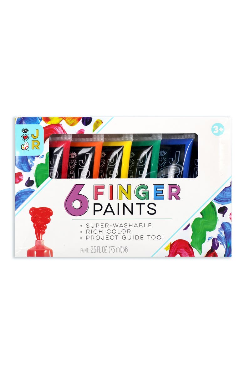 BRIGHT STRIPES Set of 6 Washable Finger Paints, Alternate, color,