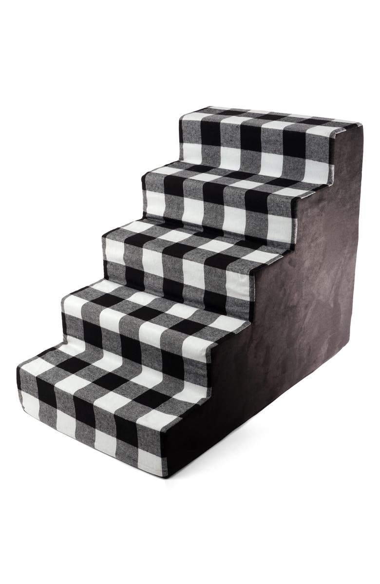 Precious Tails Plaid High Density Foam Pet Stairs, Main, color,