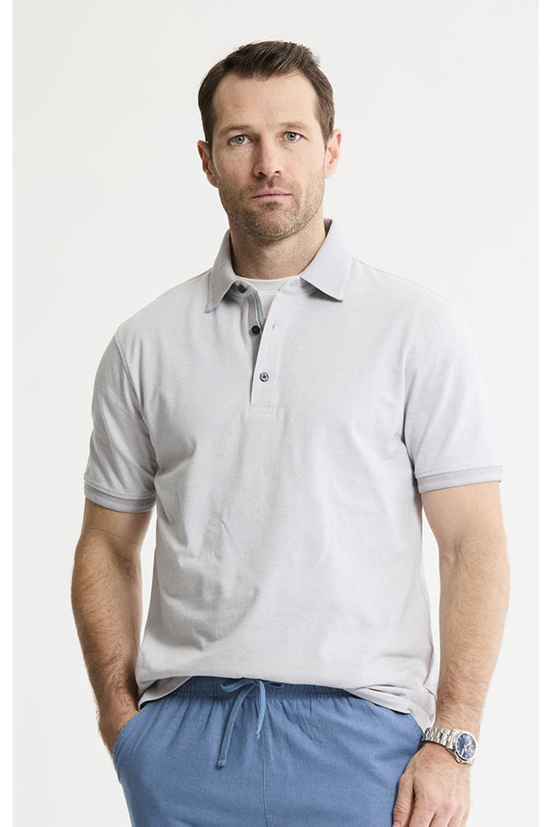 Luxe Brushed Knit Polo, Main, color, Stone