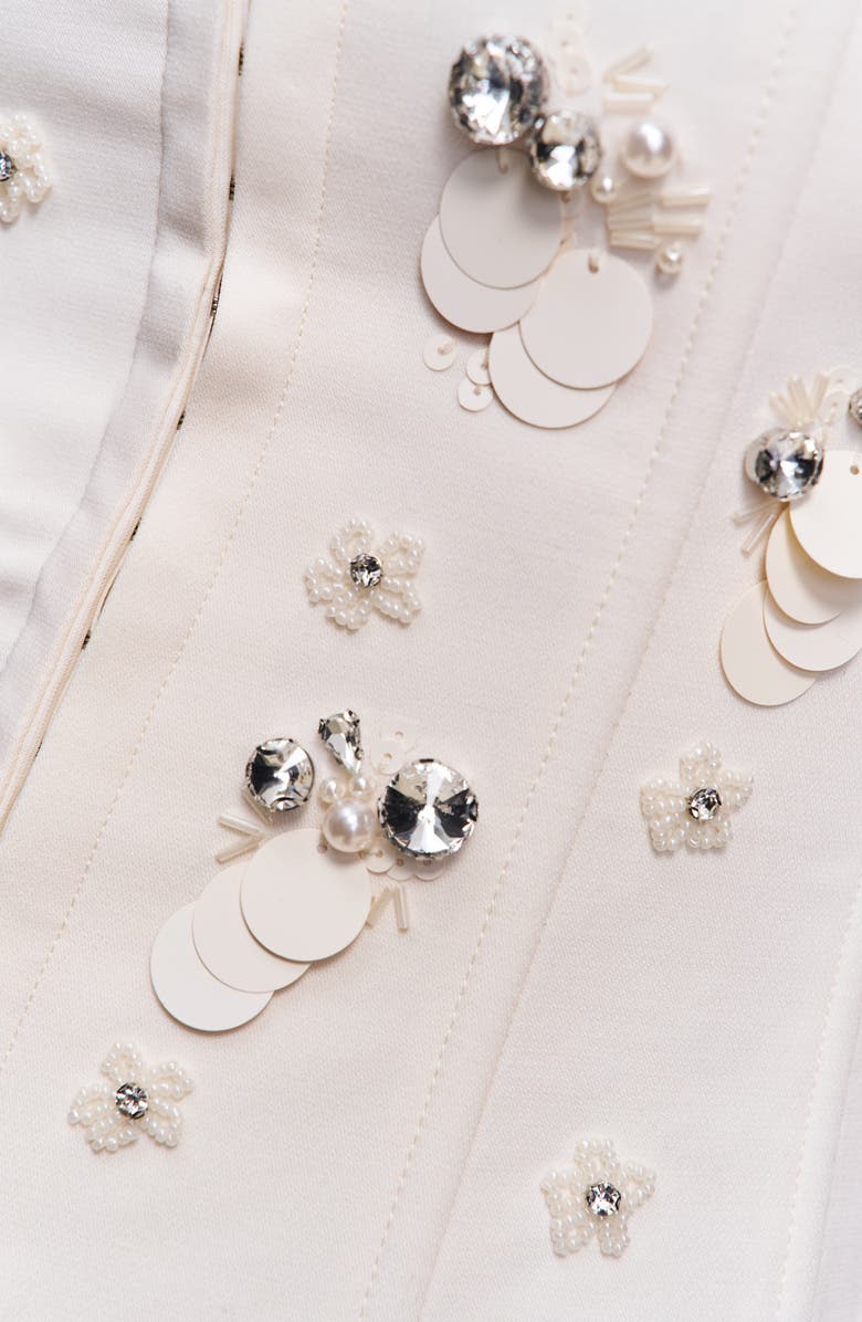 Guizio Embellished Oversized Blazer, Alternate, color, Ivory
