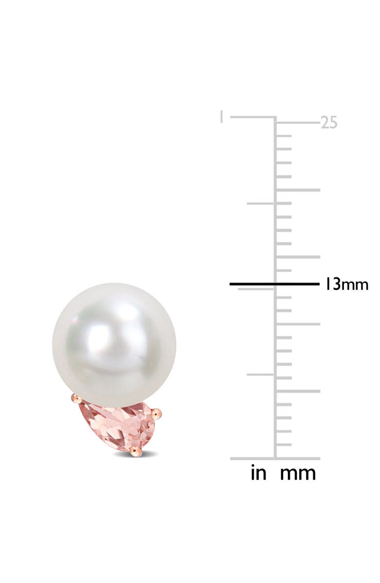 Julianna B. Pearl & Morganite Stud Earrings 14k, Alternate, color, Morganite