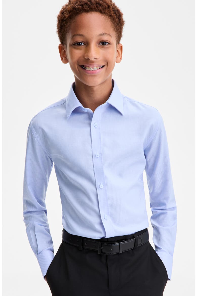 Kids' Tonal Stripe Dress Shirt, Main, color, BLUE