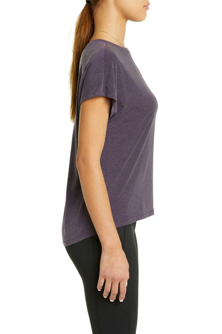 Studio Twist Back T-Shirt, Alternate, color, PURPLE NEBULA
