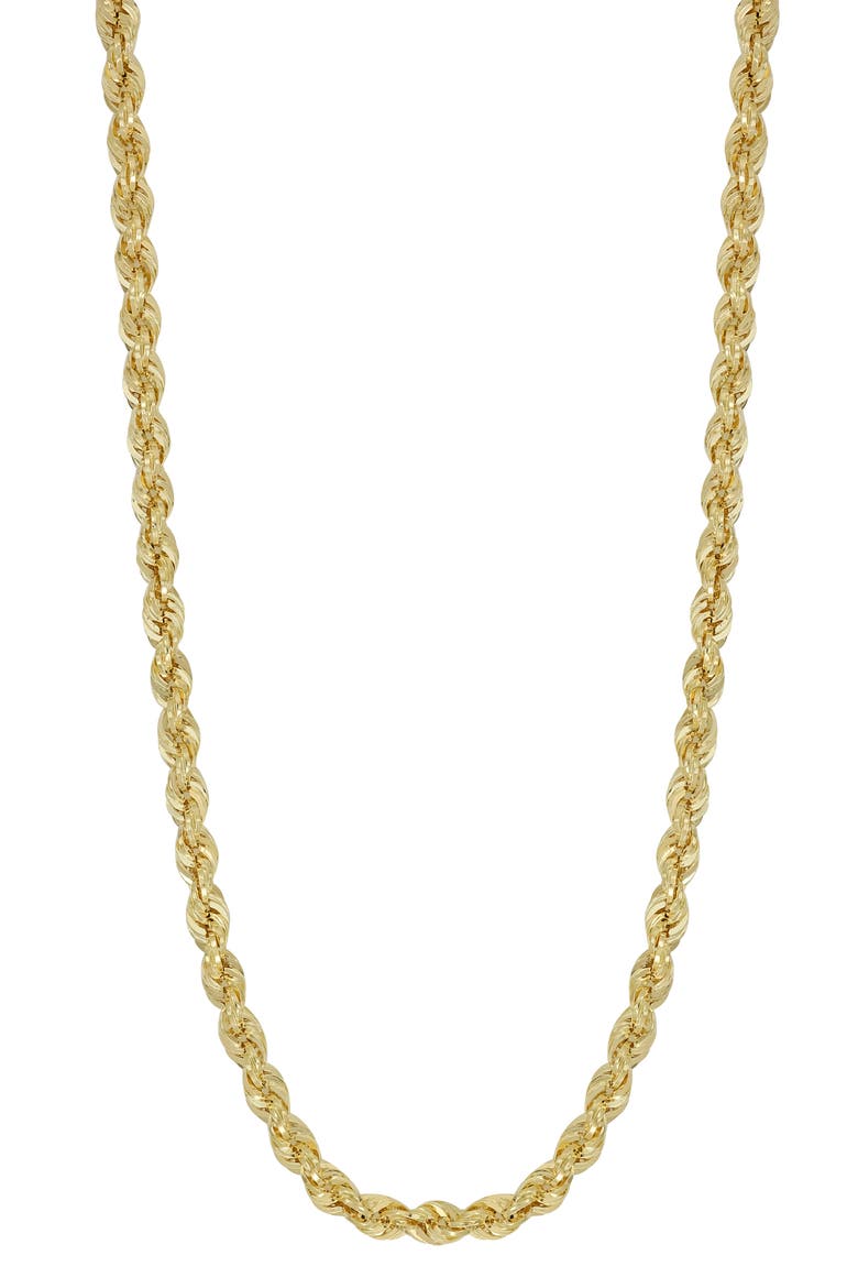 14K Gold Lightweight Rope Chain Necklace (Nordstrom Exclusive), Main, color, 14K YELLOW GOLD