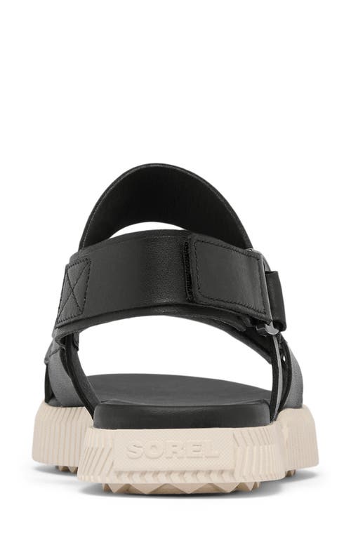 Sorel Ona Ave Slingback Sandal In Black/black