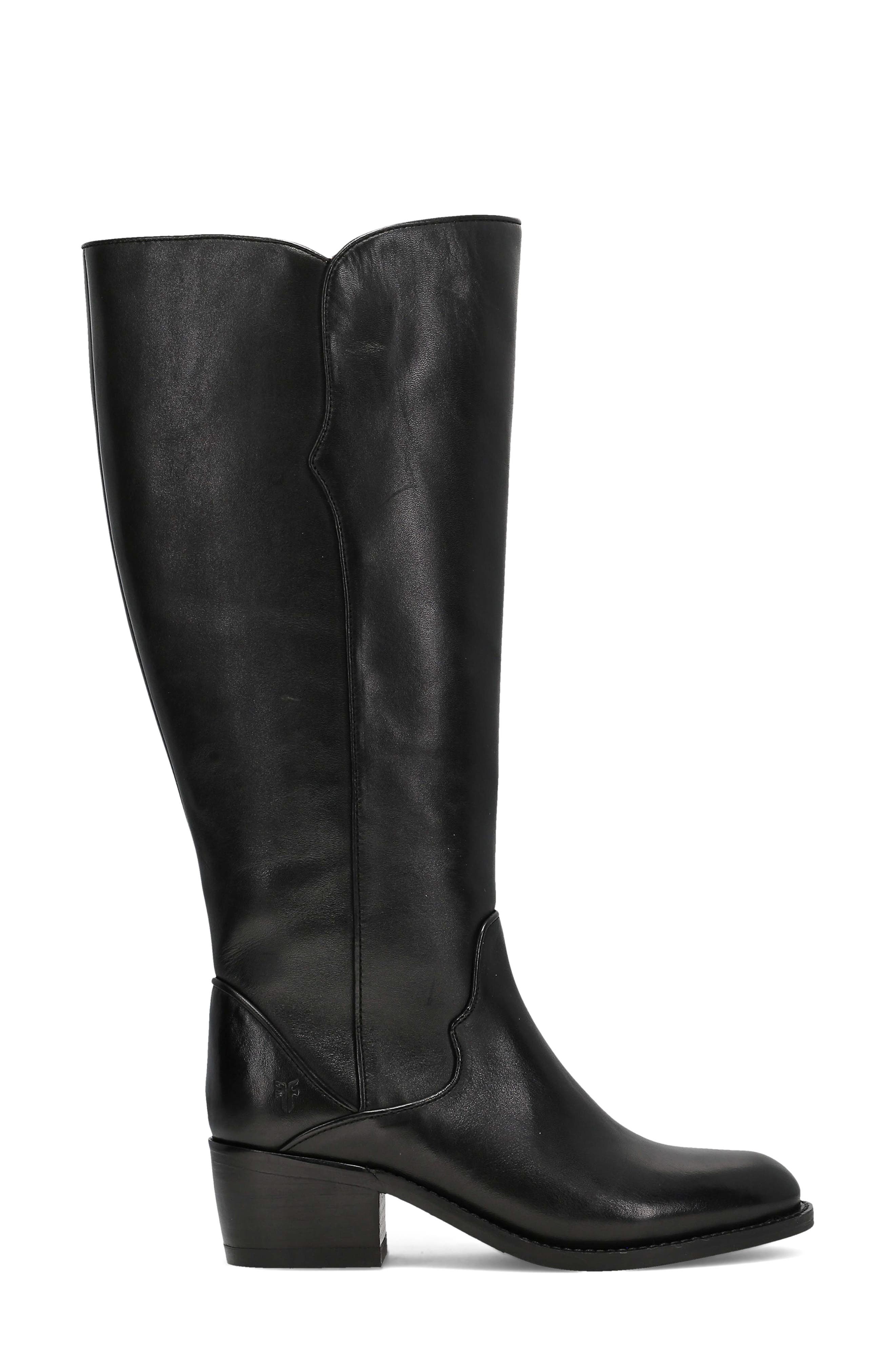 Frye Carson 2 Piping Knee High Boot, Alternate, color, Black