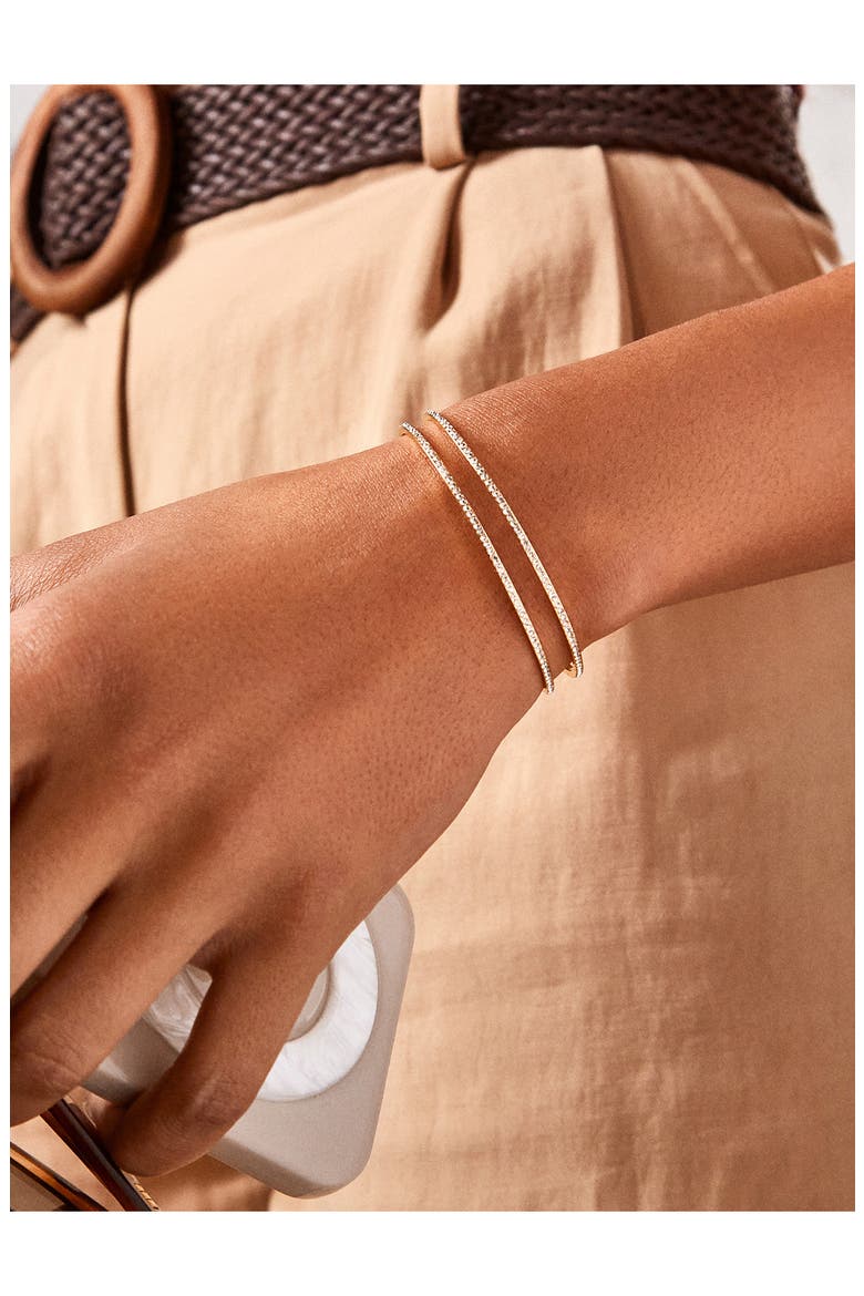 Val Pavé Double Cuff Bracelet, Alternate, color, CLEAR