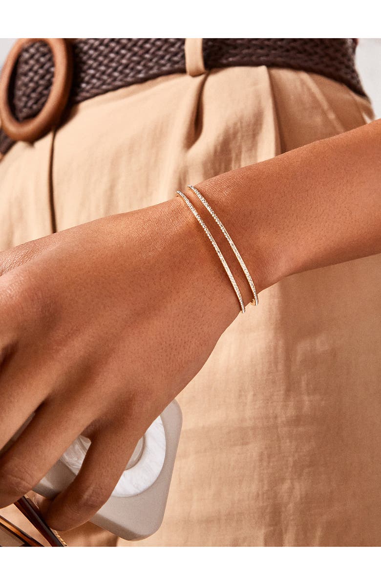 BaubleBar Val Pavé Double Cuff Bracelet, Alternate, color, Clear