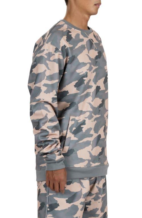 Vast Camo Print Recycled Polyester Sweatshirt In Tan
