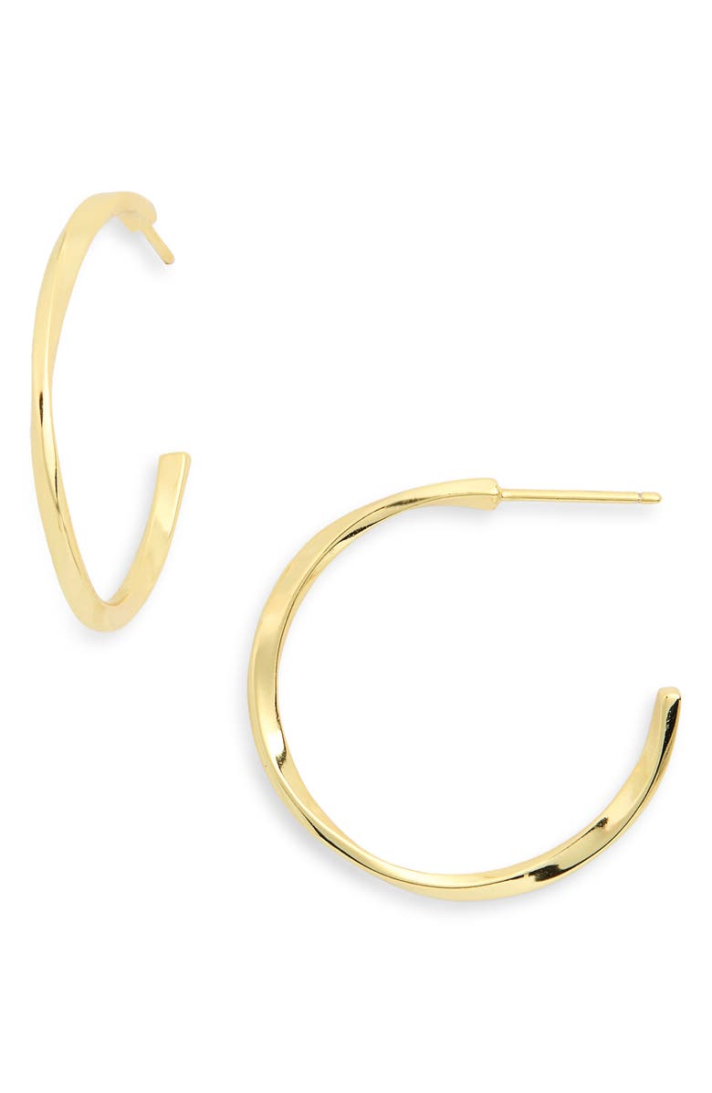 ARGENTO VIVO Twisted Hoop Earrings, Main, color, Gold