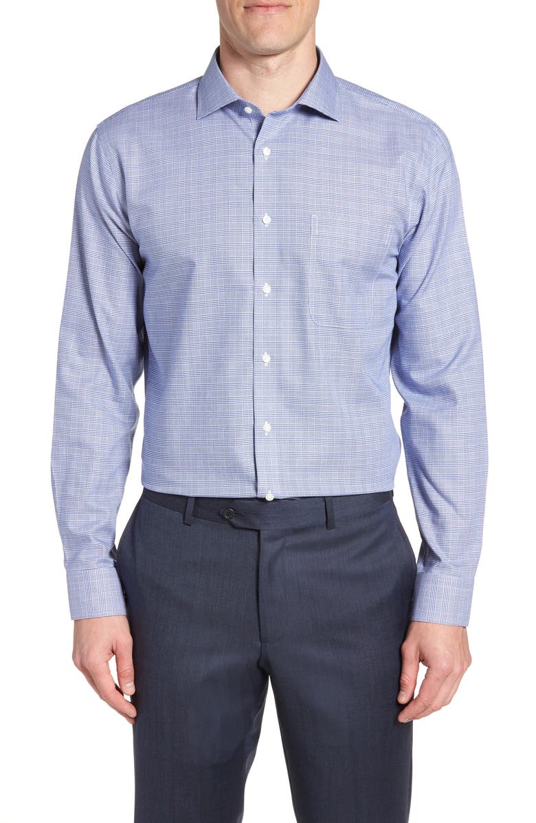 NORDSTROM MEN'S SHOP Smartcare<sup>™</sup> Trim Fit Herringbone Dress Shirt, Main, color, 