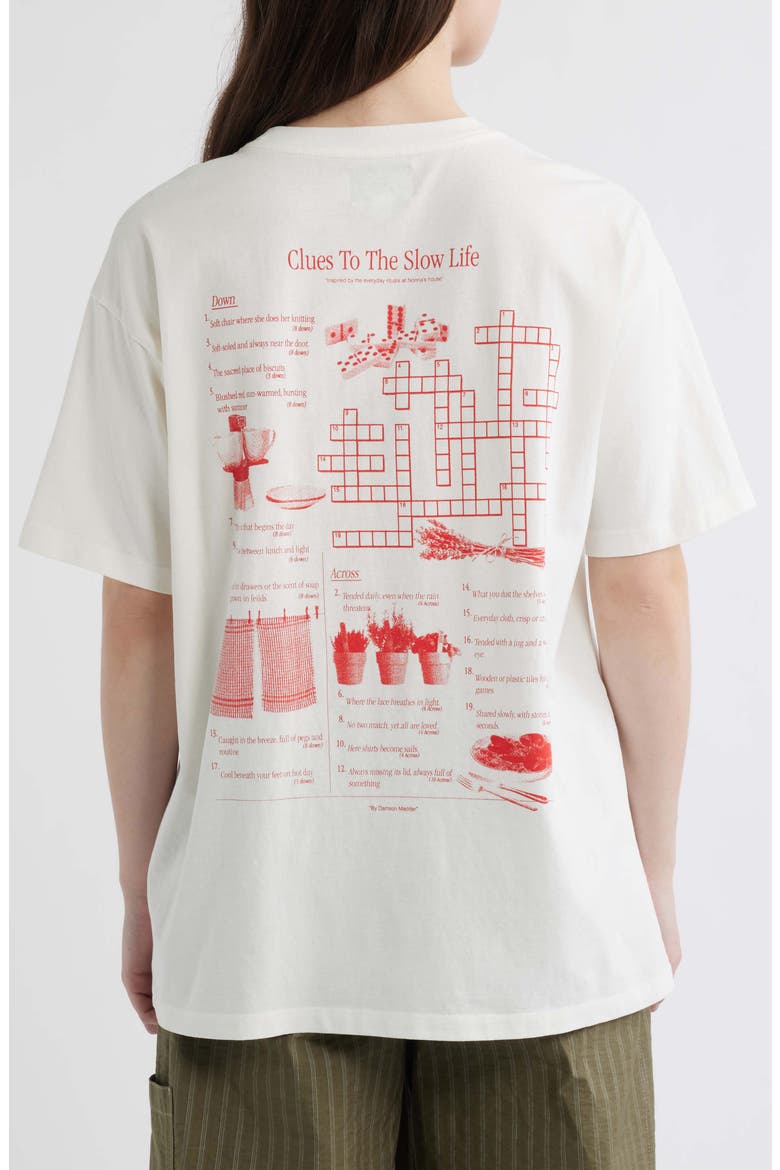 Slow Life Crossword Graphic T-Shirt, Alternate, color, OFF WHITE